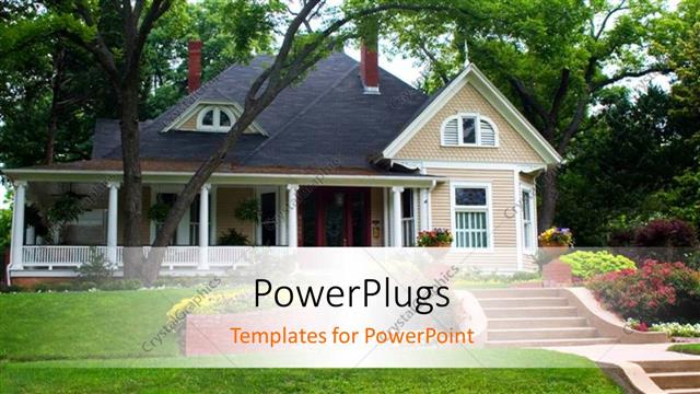  Presentation with field - Beautiful isolated house in green field decorated with garden of flowers