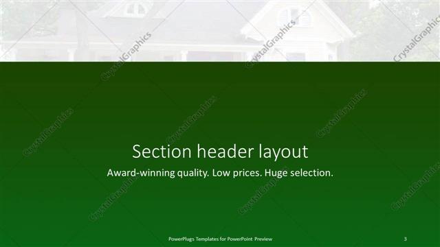 Section Header presentation slide layout