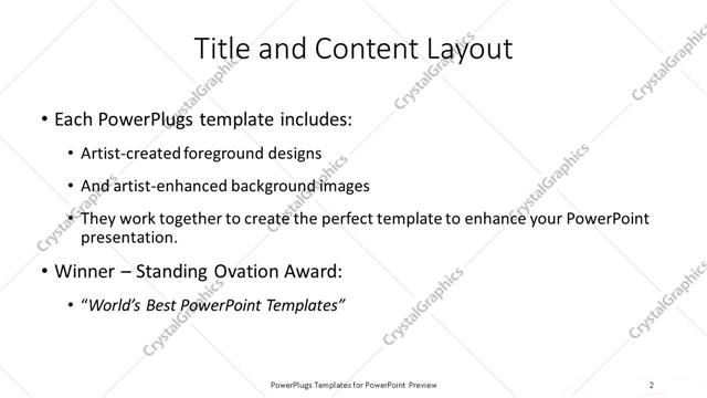 Title and Content presentation slide layout