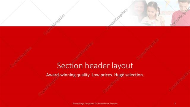 Section Header presentation slide layout