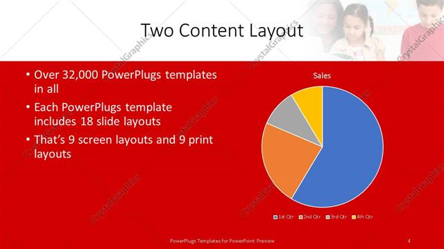 Two Content presentation slide layout