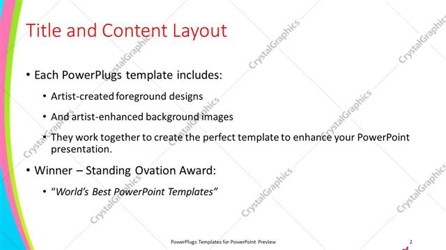 Title and Content presentation slide layout