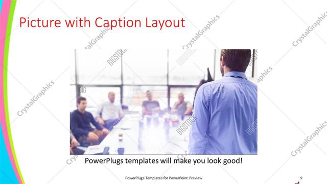 Picture with Caption presentation slide layout