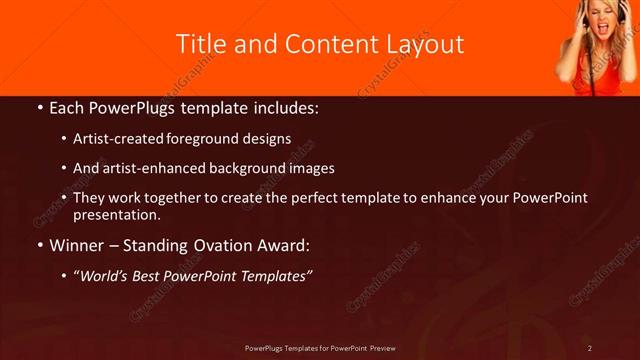 Title and Content presentation slide layout