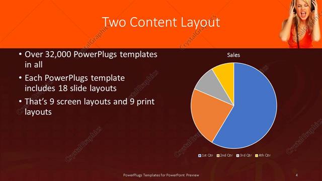 Two Content presentation slide layout