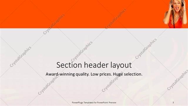 Section Header presentation slide layout