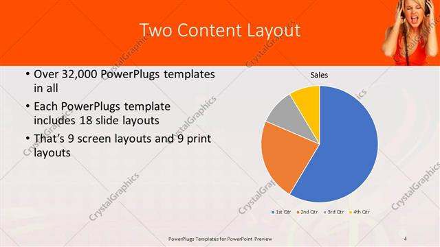 Two Content presentation slide layout