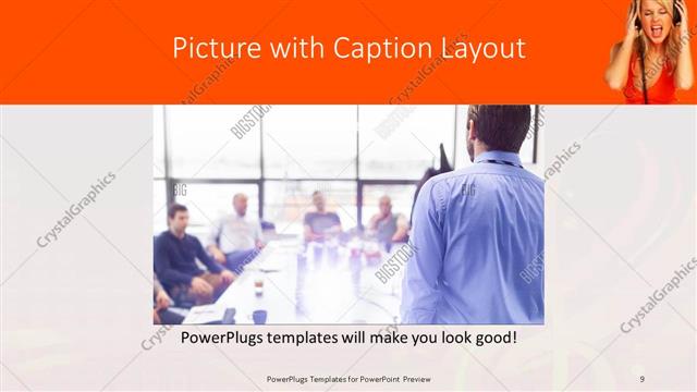 Picture with Caption presentation slide layout