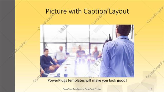 Picture with Caption presentation slide layout