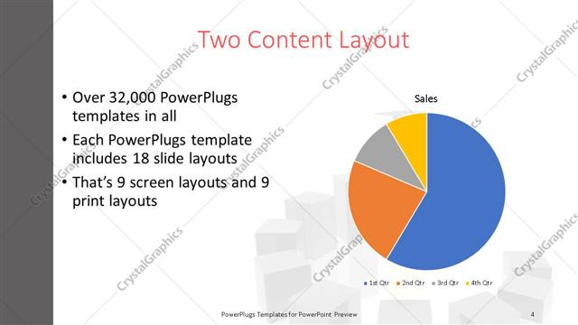 Two Content presentation slide layout