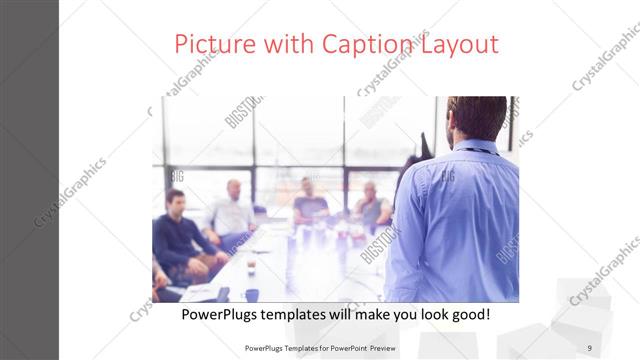 Picture with Caption presentation slide layout