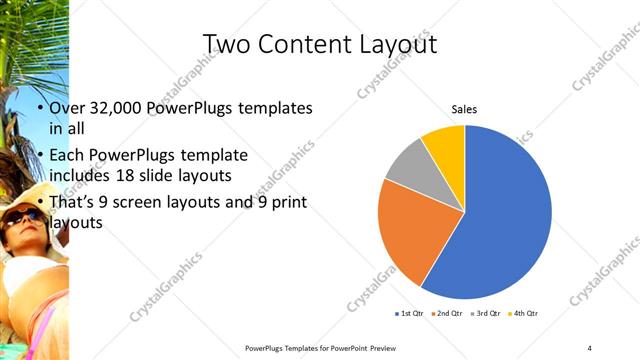 Two Content presentation slide layout