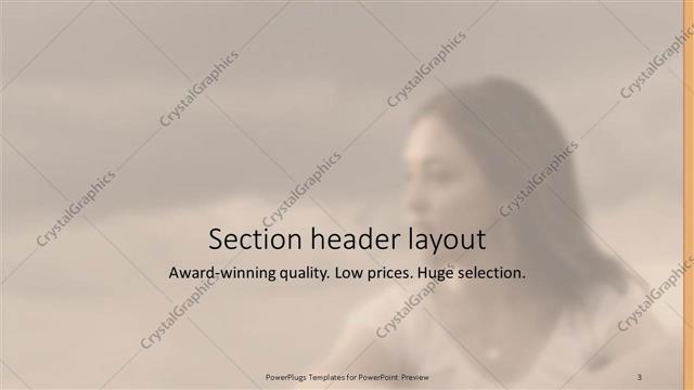 Section Header presentation slide layout