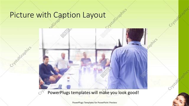 Picture with Caption presentation slide layout