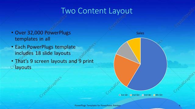 Two Content presentation slide layout
