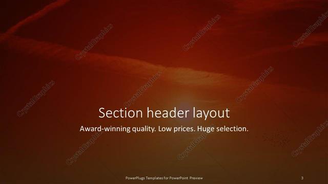 Section Header presentation slide layout