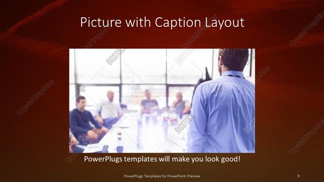 Picture with Caption presentation slide layout