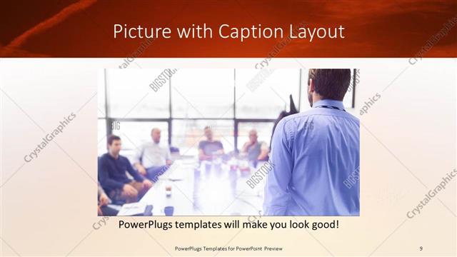 Picture with Caption presentation slide layout