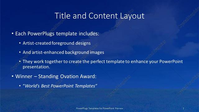 Title and Content presentation slide layout