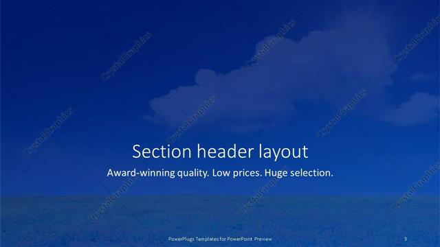 Section Header presentation slide layout