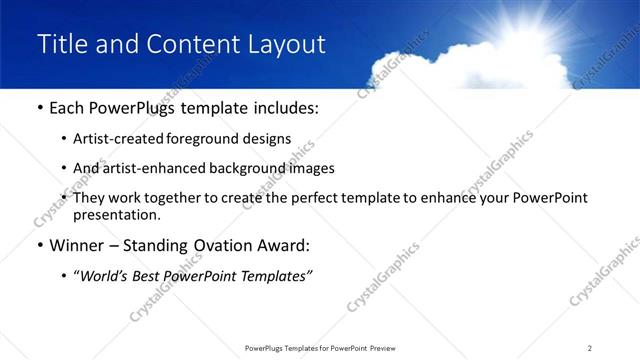 Title and Content presentation slide layout