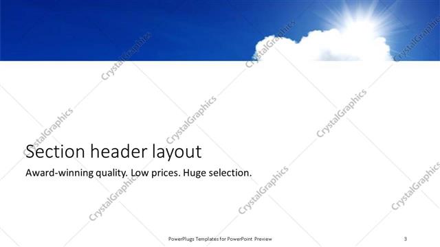 Section Header presentation slide layout