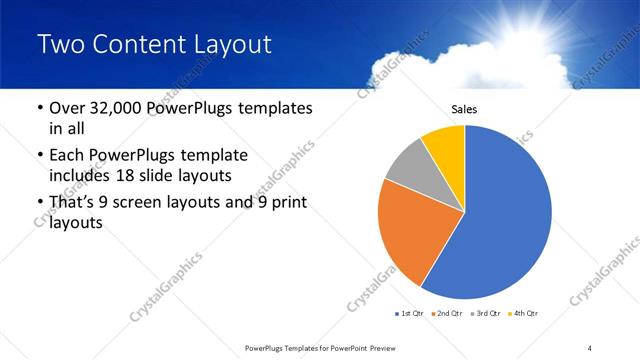 Two Content presentation slide layout