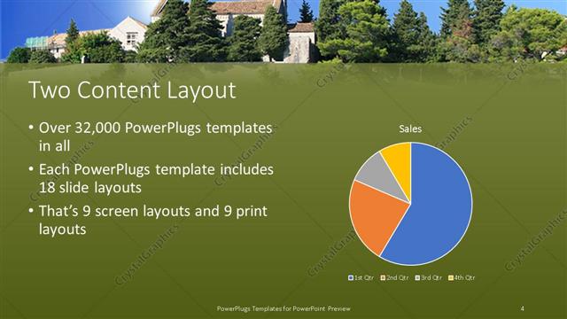 Two Content presentation slide layout