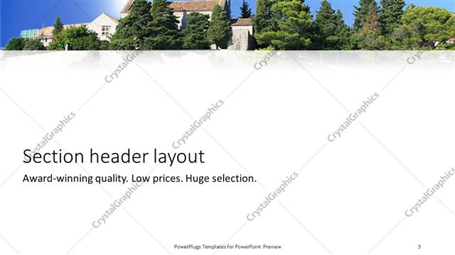Section Header presentation slide layout