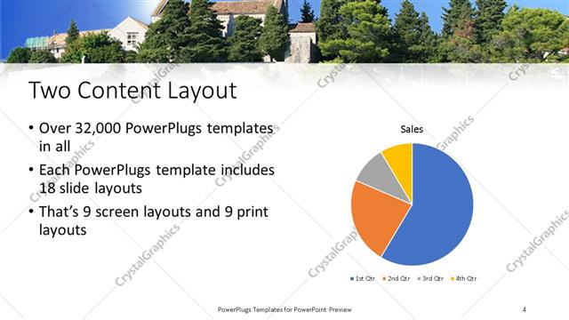 Two Content presentation slide layout