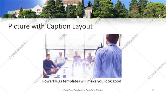 Picture with Caption presentation slide layout