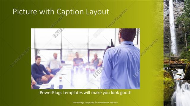 Picture with Caption presentation slide layout