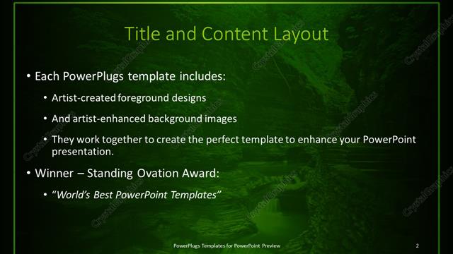 Title and Content presentation slide layout