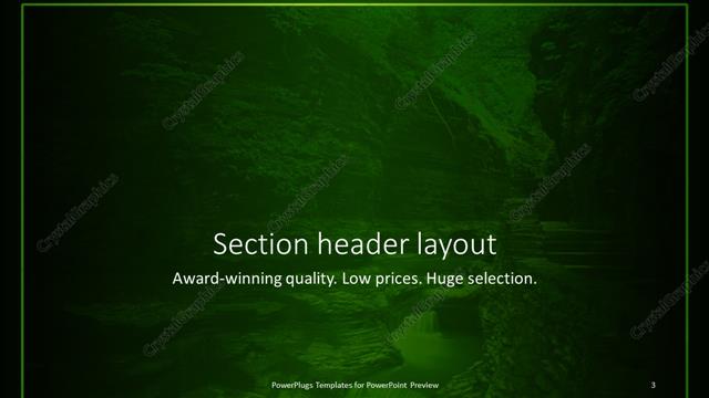 Section Header presentation slide layout