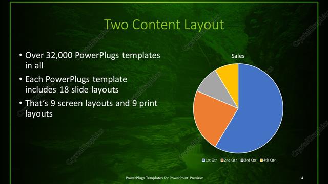 Two Content presentation slide layout