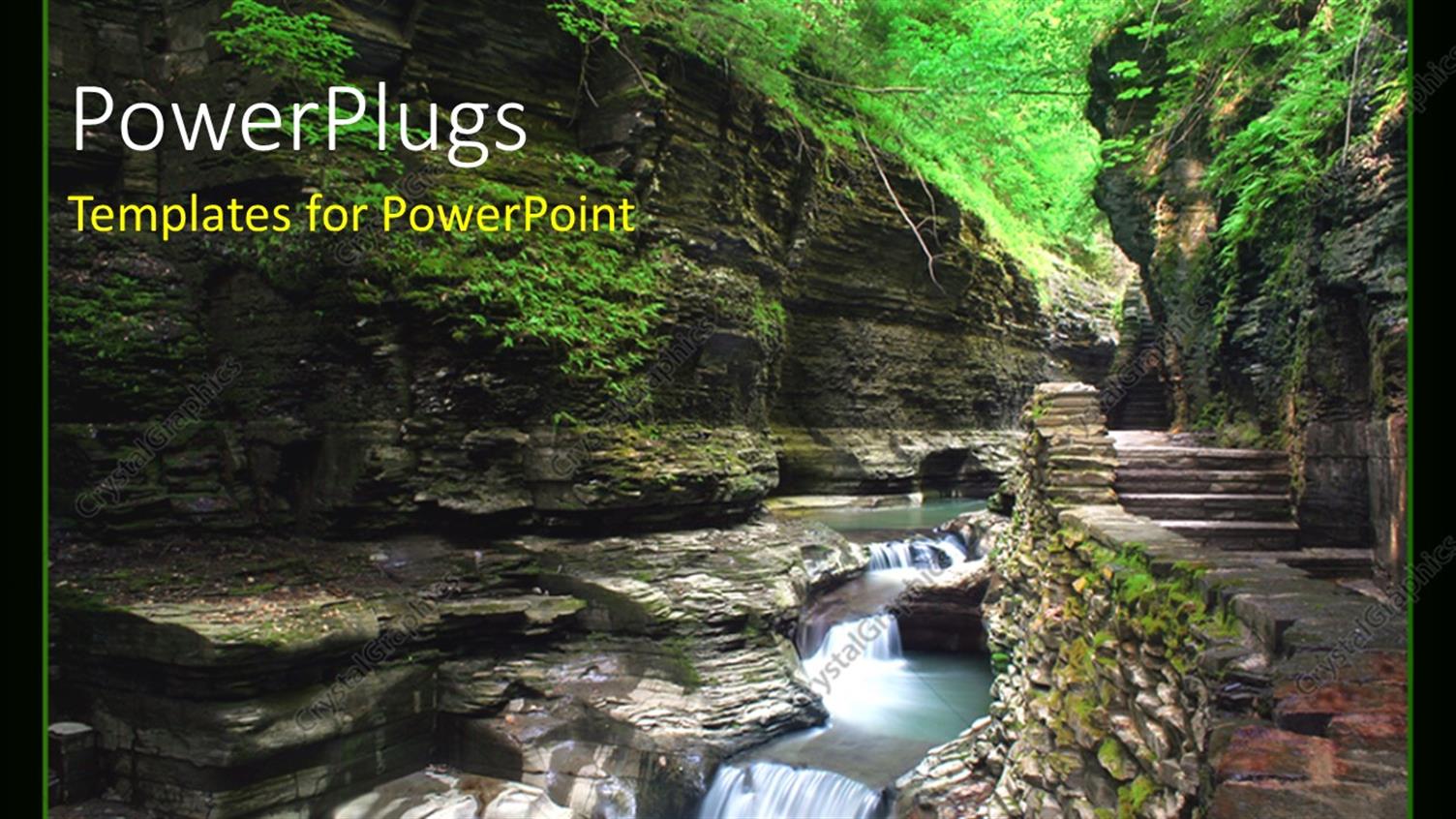 Featuring a Beautiful Landscape of a Waterfall Flowing Down an Open Creek