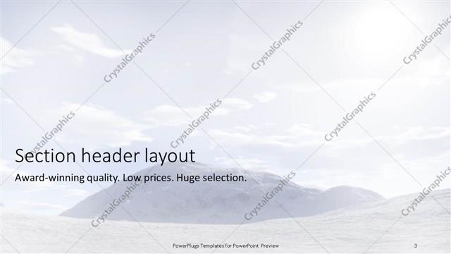 Section Header presentation slide layout