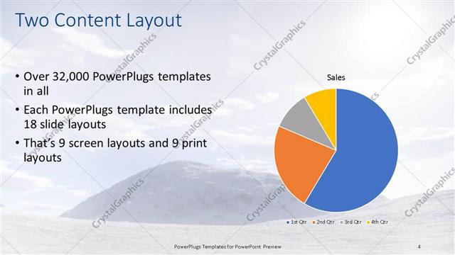Two Content presentation slide layout