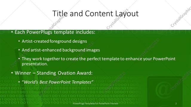 Title and Content presentation slide layout