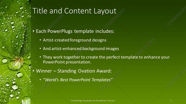Title and Content presentation slide layout