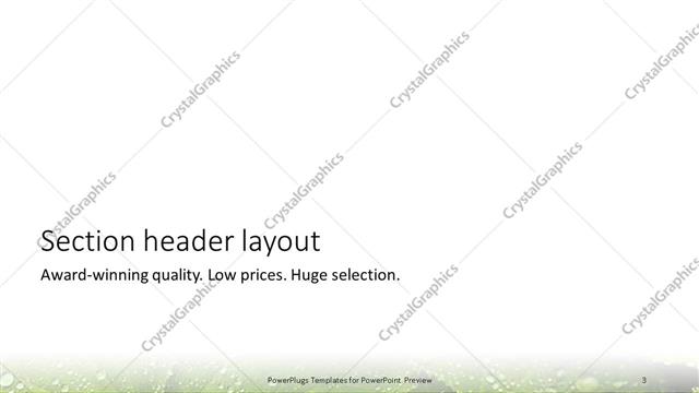 Section Header presentation slide layout
