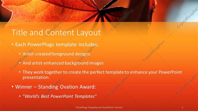 Title and Content presentation slide layout