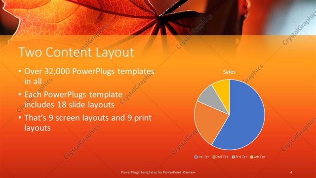 Two Content presentation slide layout