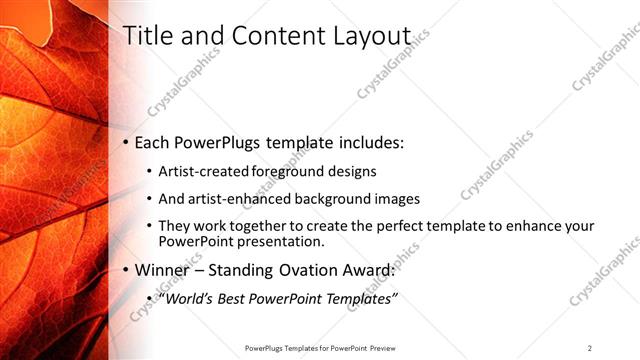 Title and Content presentation slide layout