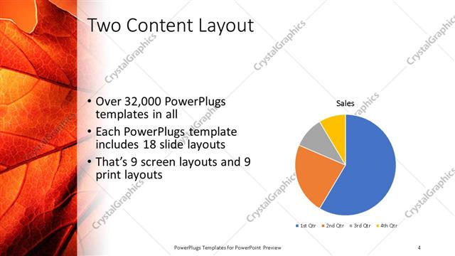 Two Content presentation slide layout