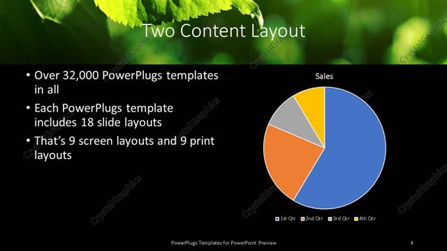 Two Content presentation slide layout