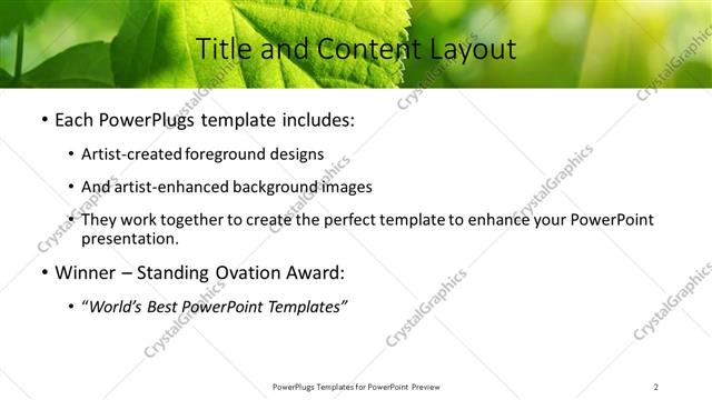 Title and Content presentation slide layout