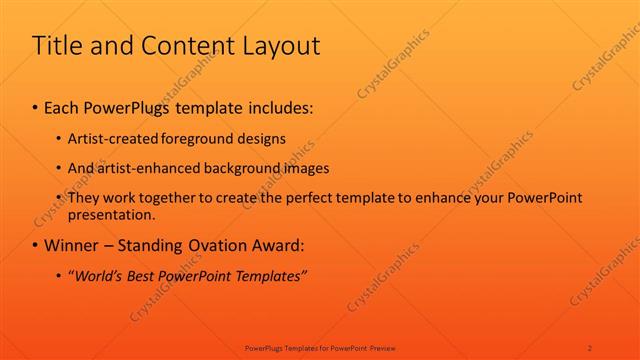 Title and Content presentation slide layout