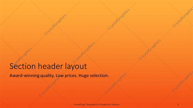 Section Header presentation slide layout