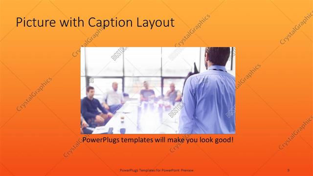 Picture with Caption presentation slide layout